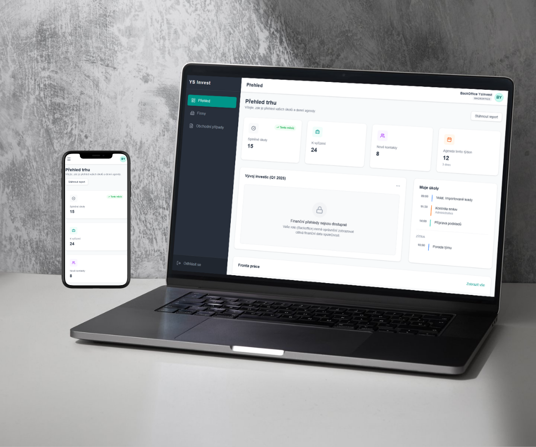 YsInvest – CRM pro stavební firmu